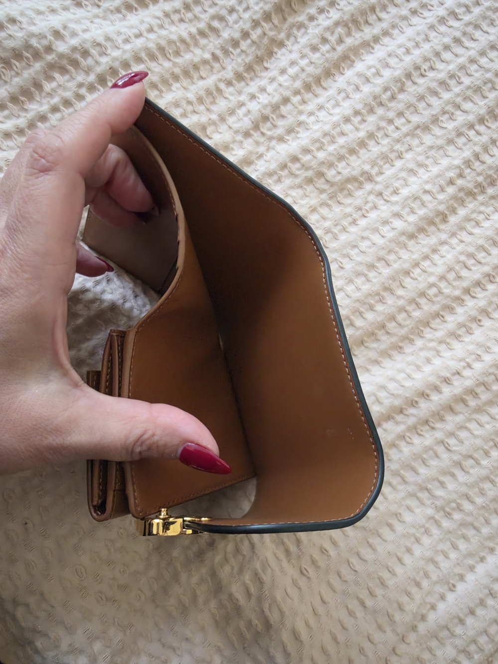 Celine Brown Monogram Wallet with Gold Triomphe Clasp - Picture 8 of 12